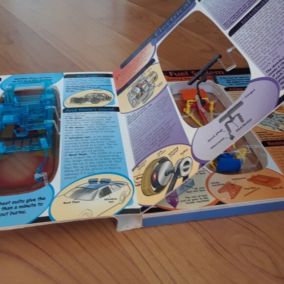Model Engine 'Uncover A Race Car' 3 Dimensional Book  RARE - Picture 9 of 12